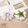 Künstliche Dahlien Blütenköpfe DIY Handgemachte Material Heimtextilien Fotografie Requisiten - 6# Rosa-Weiß Farbverlauf