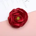 Künstlicher roter Blumenkopf DIY handgemachte Material Rose Heimdekoration Requisite - Burgunderrot