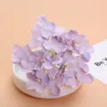 Artificial purple hydrangea flower head detail, silk floral DIY material for wedding decor. - Style 2