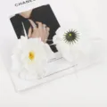 Close-up detail of white artificial silk peony flowers, perfect for wedding and home decor. - Style 5