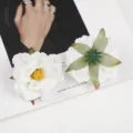 Künstliche weiße Blumenköpfe Simulations-Pfingstrose Kunstblumen für Hochzeit Heimdeko Gesteck - Stil 6