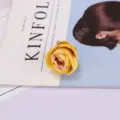 European style artificial rose flower head yellow silk fake flower for home decor photography props - Yellow