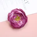 Künstliche Pfingstrose Blumenkopf lila Seidenrose für DIY Handwerk Heimdekoration Fotografie - Lila Rosa