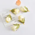 Artificial tulip flower heads white handmade accessories DIY wedding decor material craft supply - Cream