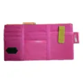 Organizador de visera solar para coche rosa con bolsillos de malla y ranuras para tarjetas. - Rosa rojo