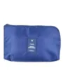 Blaues Reise-Organizer-Bag mit praktischem Reißverschluss, ideal für Zubehör und Kabel. - Marineblau