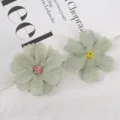 Künstliche Stoffblumen hellgrün DIY mehrschichtige Seidenblumenköpfe für Basteln Deko - Stil 1