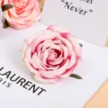 Künstliche Seide Rosenköpfe rosa Blumen für Hochzeit Party DIY Handwerk Fotografie Requisiten - Stil 1