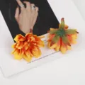 Künstliche Dahlien Blumenköpfe Seidenblumen für Heimdekoration Fotografie Requisiten - Stil 1