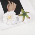 Künstliche weiße Blumenköpfe Dahlien Simulationsblumen für Heimdekoration Fotorequisiten - Stil 2