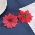 Kunstmatige stoffen bloem rode zonnebloem DIY hoofddeksel schoen bloem decoratie - Stijl 6