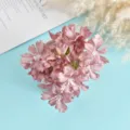 Artificial hydrangea flower head pink DIY fake flowers for wedding party photography props - Style 5
