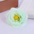 Artificial green rose flower head for home decor, wedding photography and floral crafts. - Style 4