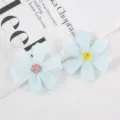 Artificial light blue flower heads craft DIY silk flowers for wedding party decor. - Style 21