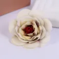 Artificial rose flower head detail shot, perfect for home decor, wedding photography props. - Style 9