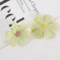Artificial silk flower heads, light green multi-layer DIY floral photography props detail - Style 13