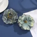Artificial fabric peony flower heads for DIY hair accessories apparel crafts detail view. - 20#