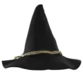 Sombrero de fieltro negro con cuerda, ideal para fiestas y disfraces de Halloween divertidos. - Talla única / Negro