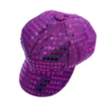 Gorra con lentejuelas moradas sombrero de discoteca de los años 70 y 80 sombrero de disfraces - Lentejuelas Púrpuras