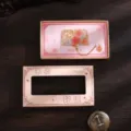 Set regalo segnapieno metallo vintage rosa con elegante scatola regalo e ciondolo catena. - Splendido futuro (confezione regalo)