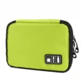 Sac de rangement portable pour accessoires électroniques, câbles et chargeurs USB. - Vert