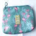 Bolsa de almacenamiento digital de viaje con diseño de flamenco neceser y organizador de cables. - Flamenco azul claro