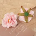Artificial peony flower head detail shot, pink silk flower for wedding decoration and DIY crafts. - Pink