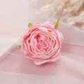 Rosa künstlicher Rosenblütenkopf Detailansicht, ideal für DIY Handwerk und Fotografie Requisiten. - Stil 1