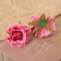 Künstliche Seide Pfingstrose Blumenköpfe für Hochzeitsdekoration und Bastelarbeiten. - Dunkelrosa