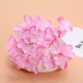 Artificial pink hydrangea flower head for wedding photography, DIY craft, and floral decor details. - Style 13