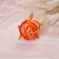 Artificial dahlia flower head DIY fake flower for home wedding decoration pink mesh background - Style 5