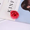 Künstliche rote Seidenrosenblüte Fotografie Requisite für Hochzeit Heimdekoration 1Stk - Stil 1