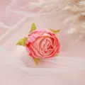Artificial pink flower head for home decor DIY wedding floral arrangement material craft use. - Style 7