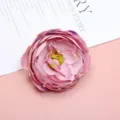 Artificial pink rose flower head for DIY crafts, wedding decor, and floral arrangements. - Gradient Pink-Purple