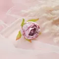 Artificial peony flower head pink decorative fake flower for DIY home wedding decor detail - Style 10