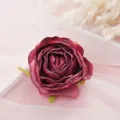 Künstlicher dunkelroter Samt Rosenblütenkopf für DIY Handwerk Hintergrund Fotografie Requisite - Stil 11