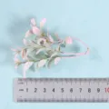 Artificial eucalyptus leaves branch detail view, pink plant decor for home, wedding or party. - Style 5