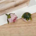 Artificial rose bud detail, pink silk flower head for DIY craft and home decoration - Style 8