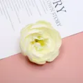 Artificial rose flower head light yellow DIY craft wedding party home decoration prop - Light Yellow