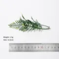 Artificial fern leaf plastic green plant DIY handmade floral decor accessory detail view - Style 4