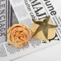 Künstliche gebrannte Kanten Rosen Köpfe, elegante DIY Blumenarrangements für Hochzeit und Dekoration. - Stil 2