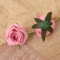 Künstliche Seide Rosenköpfe rosa Falschblumen für Hochzeit Heimtextilien DIY Handwerk - Pfirsich