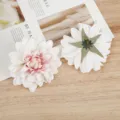 Künstliche Dahlienblüten Köpfe für Heimdekoration Basteln und Fotografie Requisiten. - 5# Weiß-Rosa Farbverlauf