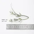 Close up detail view of artificial miniature flower branch for DIY crafts with size scale. - Style 2