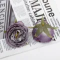 Künstliche Rosenblüten mit verbrannten Kanten für Hochzeitsdeko, elegante violette Kunstblumen. - Stil 4