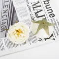 Artificial rose flower heads white silk faux flowers for wedding home decor floral arrangement - Style 6