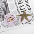 Close-up detail of light purple artificial rose flower heads, elegant DIY floral decor. - Style 7