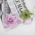 Künstlicher Pfingstrosen Blütenkopf, hellvioletter Seidenblumen Dekor für DIY Heimwerken. - Stil 3