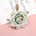 Kunstblumen rosenkopf hellgrün seidenblumen künstliche rosen für hochzeit deko - 3# Hellgrün
