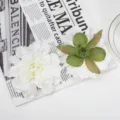 Artificial white peony flower heads for DIY home decor, floral arrangement, and vase display. - Style 5